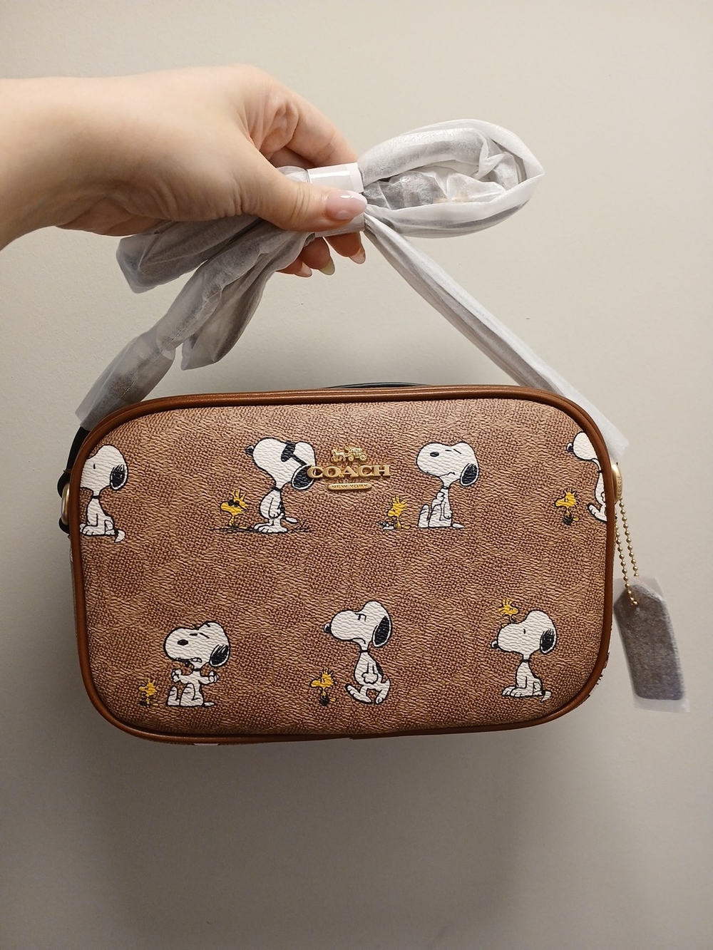 NEW Coach x Peanuts Snoopy Jamie Camera Bag